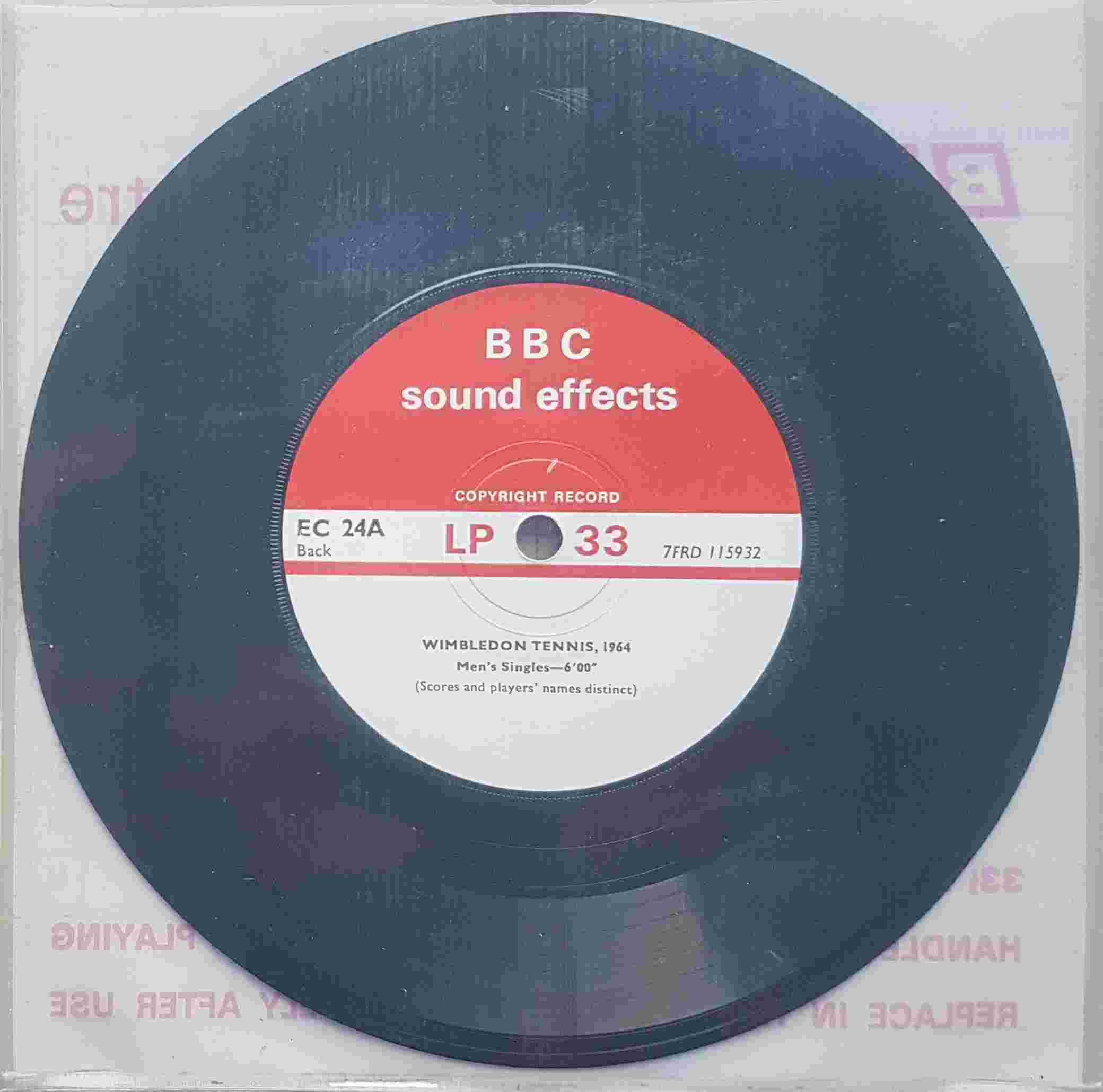 Picture of EC 24A Wimbledon tennis, 1964 by artist Not registered from the BBC records and Tapes library